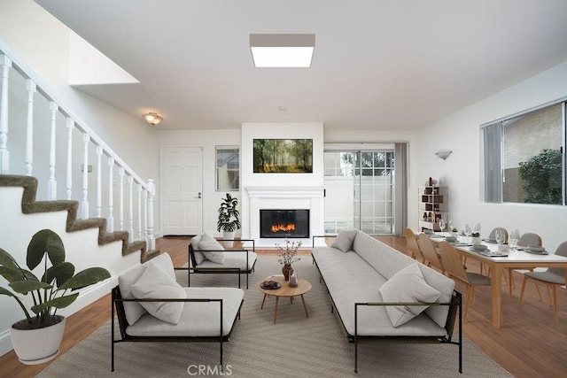 living room featuring hardwood / wood-style floors