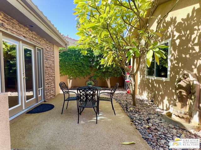 view of patio / terrace with french doors