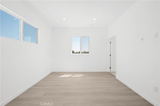 empty room featuring light hardwood / wood-style flooring