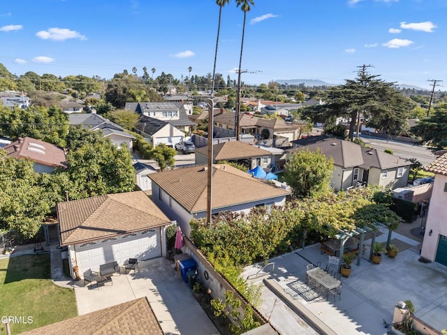 bird's eye view featuring a residential view