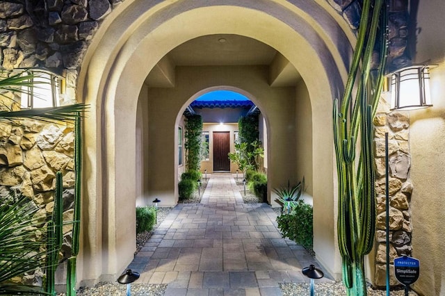 view of doorway to property