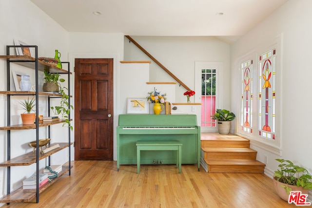 misc room featuring light hardwood / wood-style flooring