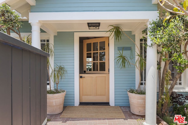 view of doorway to property