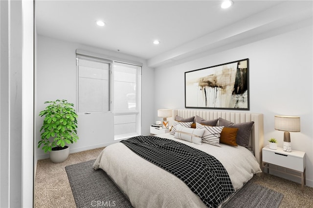 view of carpeted bedroom