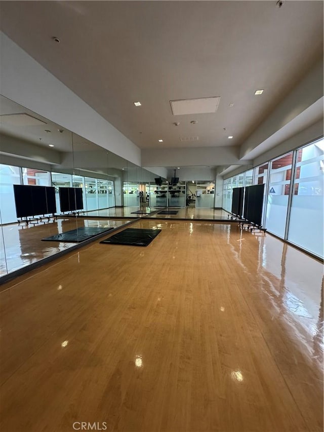 interior space featuring wood finished floors