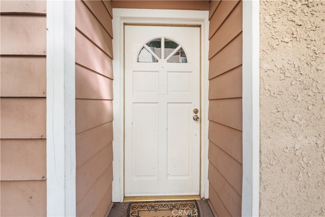 view of doorway to property