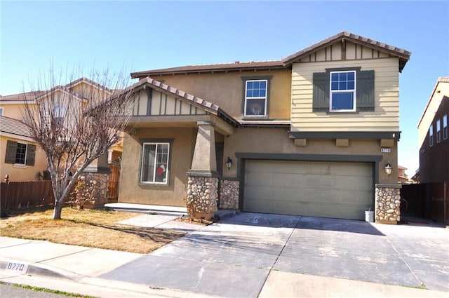 view of front of house featuring a garage