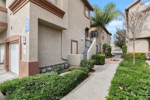 view of home's exterior with a garage