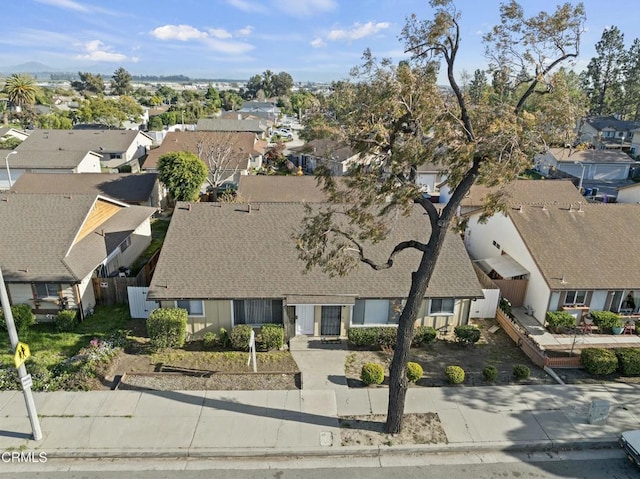 bird's eye view with a residential view