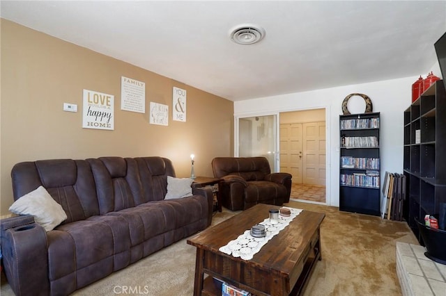 view of carpeted living room