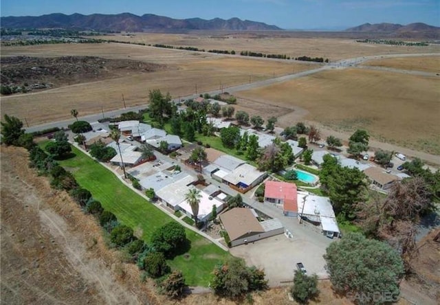 aerial view featuring a mountain view