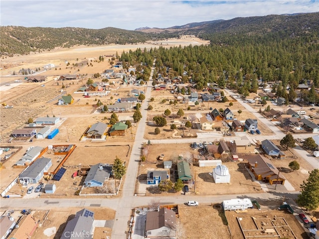 aerial view featuring a mountain view