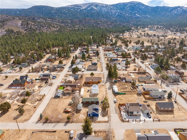 bird's eye view featuring a mountain view