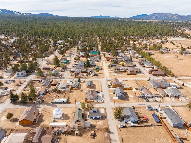 aerial view featuring a mountain view