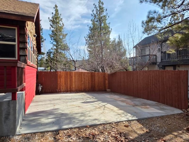view of patio featuring a fenced backyard