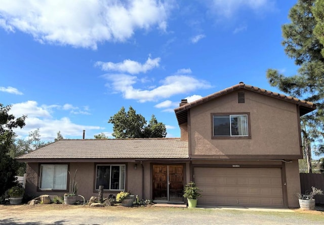 front facade featuring a garage