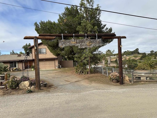 view of front of house featuring a garage