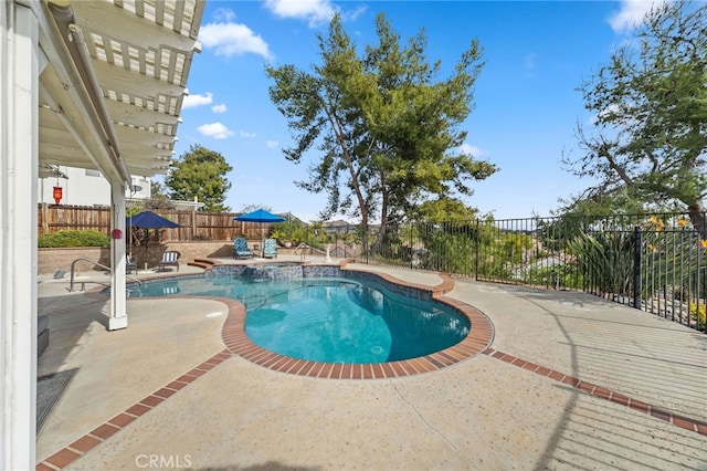 view of pool with a patio area