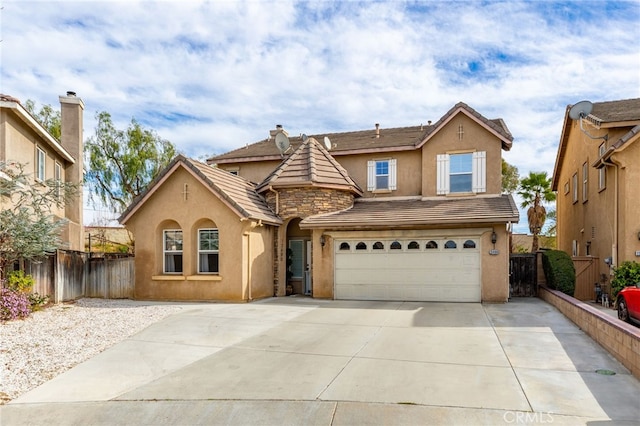 front of property featuring a garage