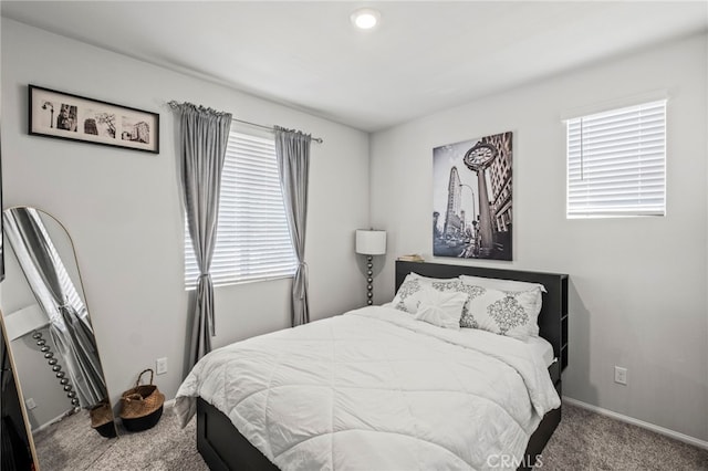 view of carpeted bedroom