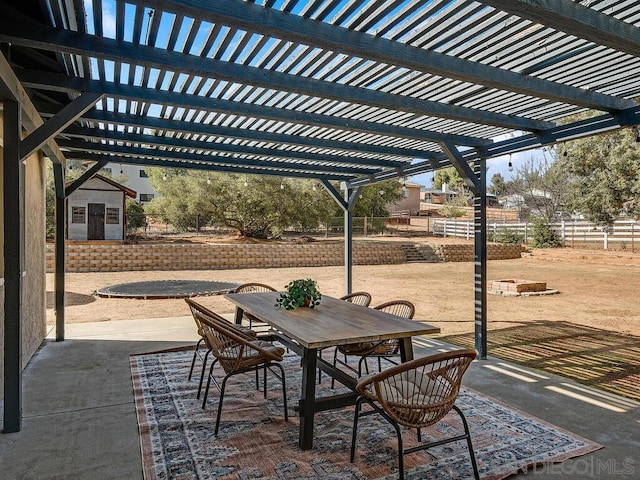 view of patio / terrace with a pergola