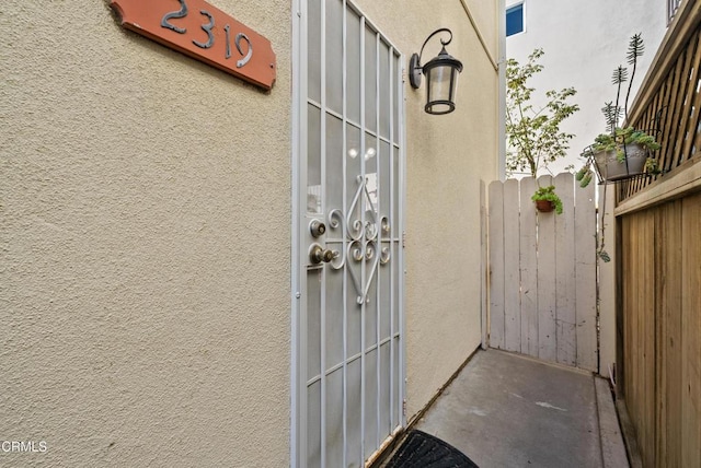 view of doorway to property