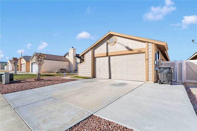 view of home's exterior with a garage