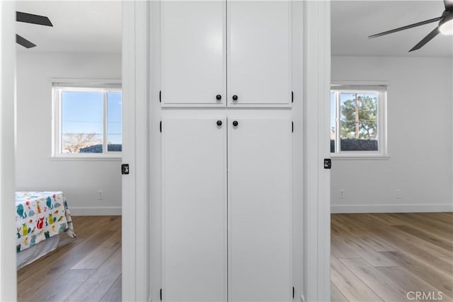 interior space featuring light hardwood / wood-style flooring