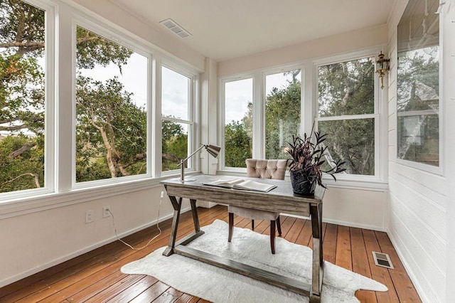 view of sunroom