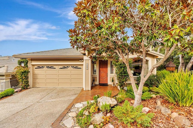 view of front of home featuring a garage