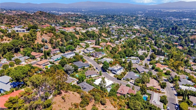 aerial view featuring a mountain view