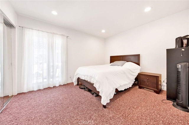 view of carpeted bedroom