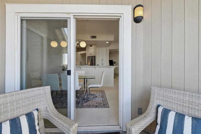 view of doorway to property