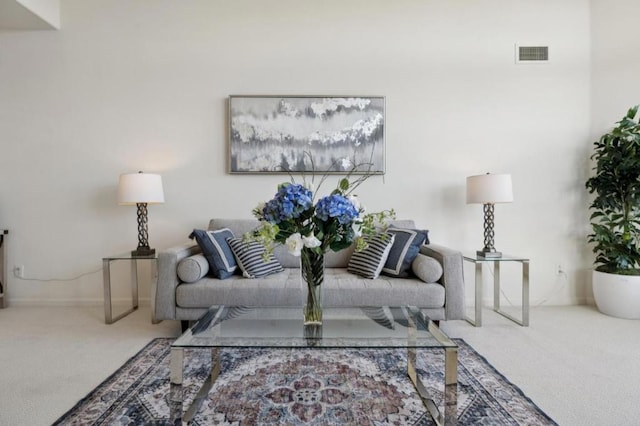 view of carpeted living room