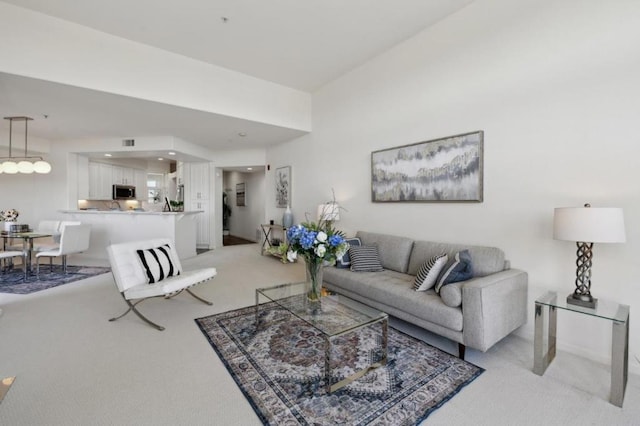 view of carpeted living room