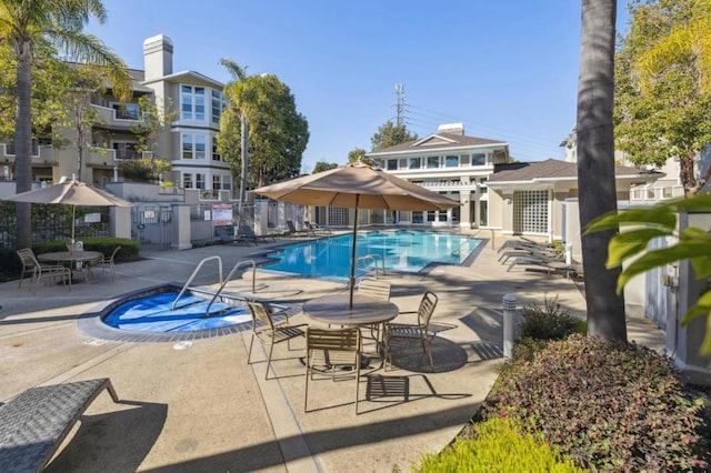 view of pool with a patio