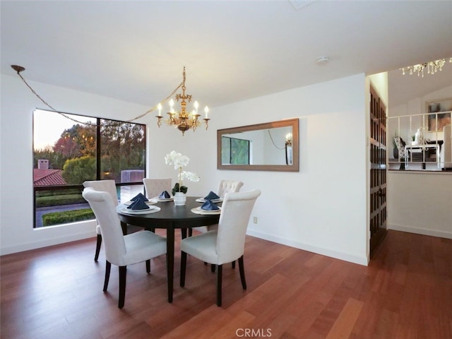 dining room featuring dark hardwood / wood-style floors