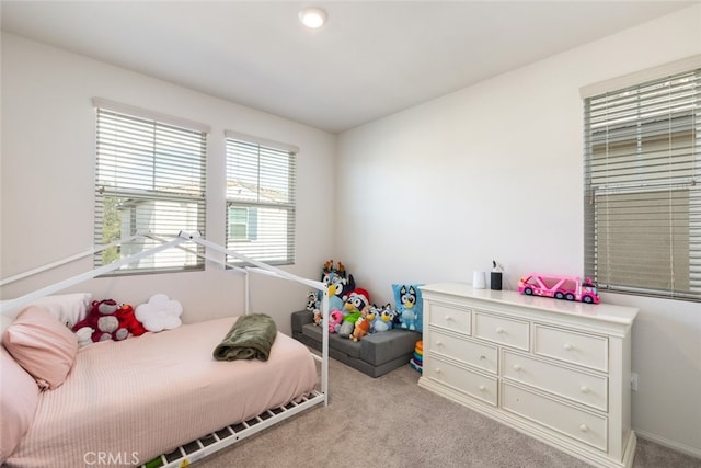 view of carpeted bedroom