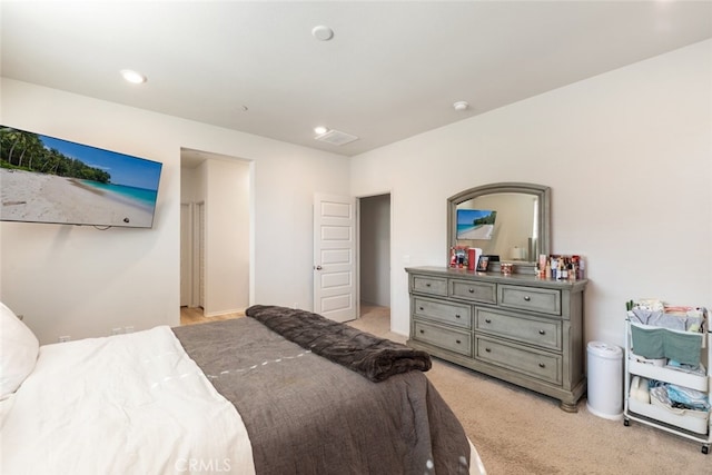 view of carpeted bedroom