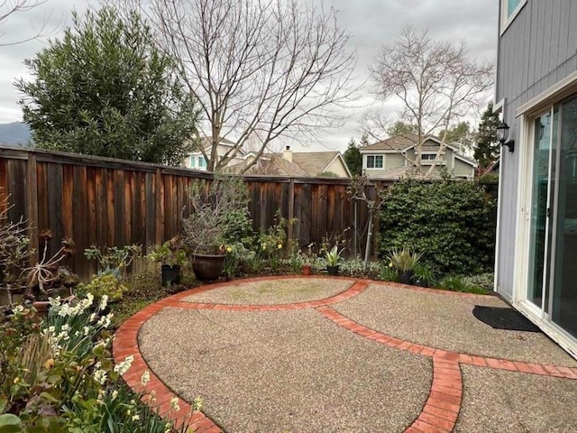 view of yard featuring a patio