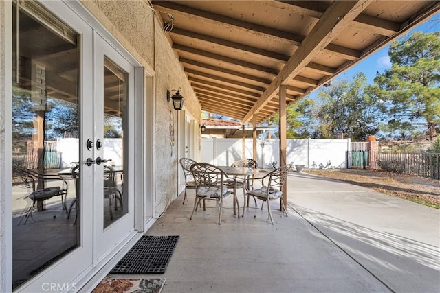 view of patio / terrace with french doors