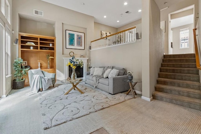 view of carpeted living room