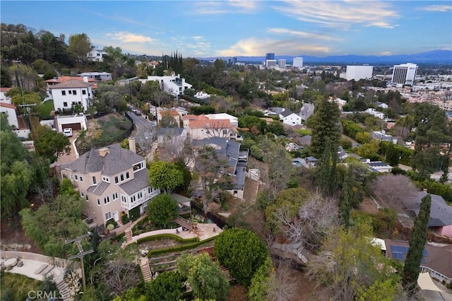 aerial view featuring a residential view