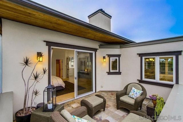 view of patio with outdoor lounge area