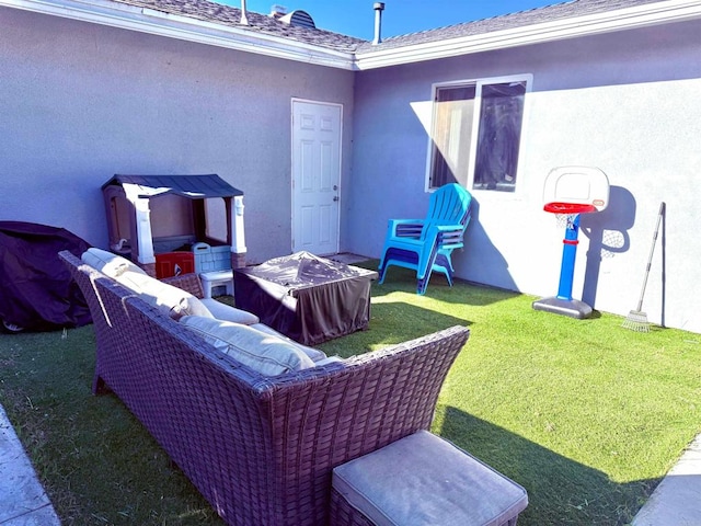 view of patio / terrace featuring an outdoor hangout area