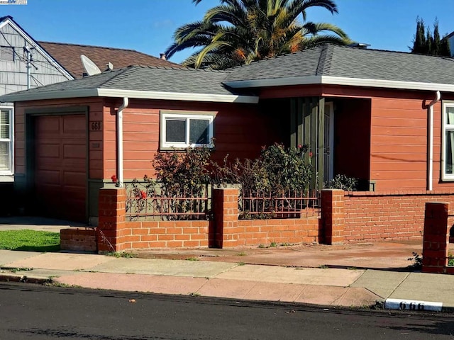 view of property exterior featuring a garage