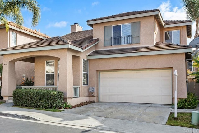 view of front of home featuring a garage