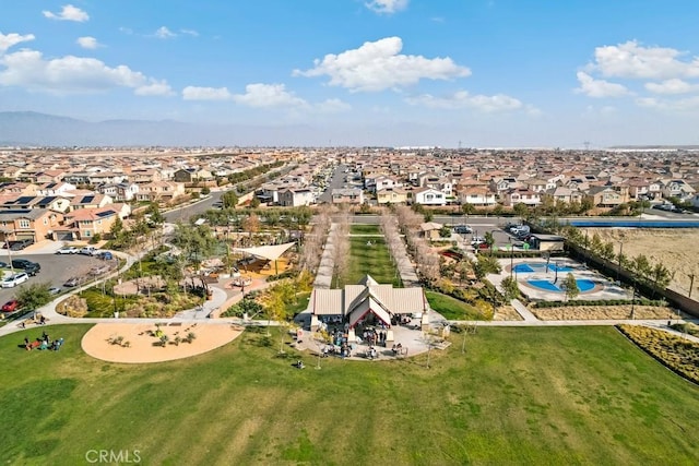 aerial view featuring a mountain view