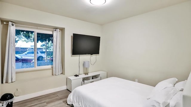 bedroom featuring light hardwood / wood-style flooring