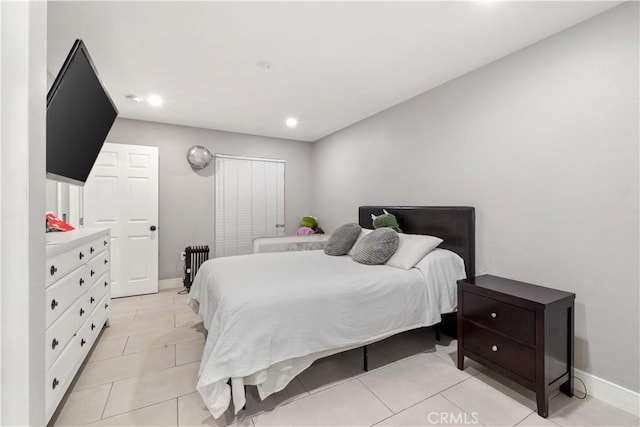 view of tiled bedroom